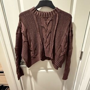 We The Free Cable Knit Sweater - Brown